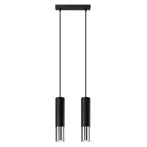 Hanglamp | 2 | Zwart met zilveren buitenzijde | Luxe LED Livolo Nederland B.V.