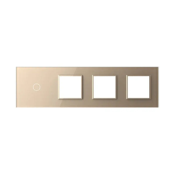 Livolo | Goud | 1+SR+SR+SR | Glasplaat | Combinatie Livolo Nederland B.V.