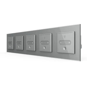 Livolo | Grijs | SR+SR+SR+SR+SR | Slide-Dimmer | Wisselschakelaar | Smart Home Livolo Nederland B.V.