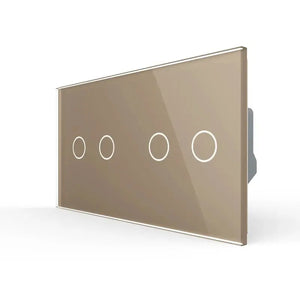 Livolo | Goud | 2+2 | Zonwering | Schakelaar Livolo Nederland B.V.