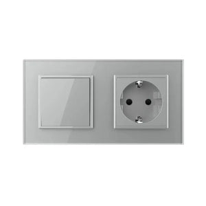 Livolo | Grijs | SR+SR | Aan/Uit | Wipschakelaar | Wandcontactdoos Livolo Nederland B.V.