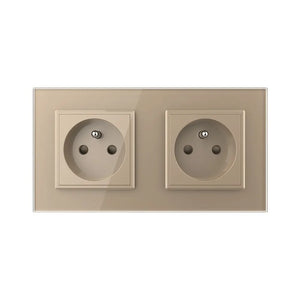 Livolo | Goud | SR+SR | Wandcontactdoos | France Livolo Nederland B.V.