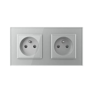 Livolo | Grijs | SR+SR | Wandcontactdoos | France Livolo Nederland B.V.