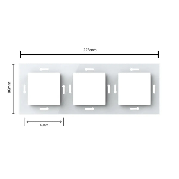 Livolo | 1+1+1 | Wit glanzend | Adapterraam | Extra afdekking Livolo Nederland B.V.