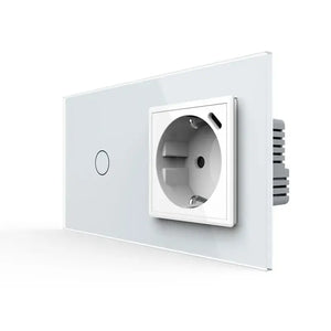 Livolo | Wit | 1+SR | Aan/Uit | Schakelaar | Wandcontactdoos + USB-C Oplader Livolo Nederland B.V.