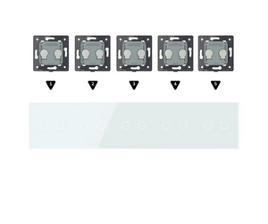 Zelf samenstellen | Wit | Afdekraam 2+2+2+2+2 Livolo Nederland B.V.