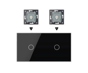 Zelf samenstellen | Zwart | Afdekraam 1+1 Livolo Nederland B.V.