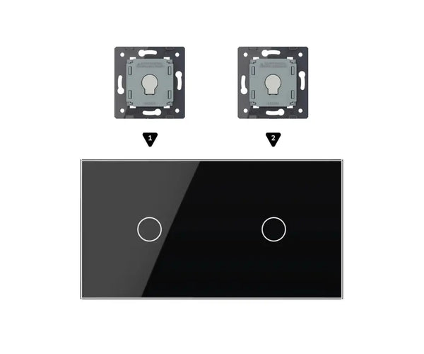 Zelf samenstellen | Zwart | Afdekraam 1+1 Livolo Nederland B.V.