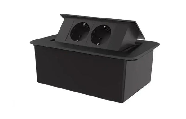 Livolo | Zwart | 2 | Pop-Up Stekkerdoos | Push | Inbouw | Stopcontacten - Zwart Livolo Nederland B.V.