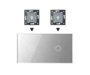 Zelf samenstellen | Grijs | Afdekraam 1+1 Livolo Nederland B.V.