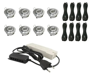 Complete Veranda Set | Deluxe 3 | Veranda verlichting 12V | Plug and Play | 8 Inbouwspots | Verstelbaar | Niet dimbaar Livolo Nederland B.V.