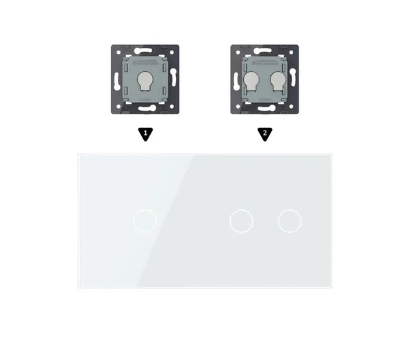 Zelf samenstellen | Wit | Afdekraam 1+2 Livolo Nederland B.V.