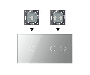 Zelf samenstellen | Grijs | Afdekraam 1+2 Livolo Nederland B.V.