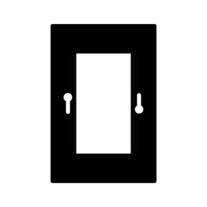 Livolo | Zwart glanzend | Adapterraam | Dubbel wandcontactdoos | Extra afdekking Livolo Nederland B.V.