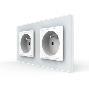 Livolo | Wit | SR+SR | Wandcontactdoos | France Livolo Nederland B.V.