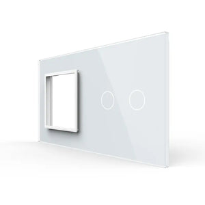 Livolo | Wit | SR+2 | Glasplaat | Combinatie Livolo Nederland B.V.