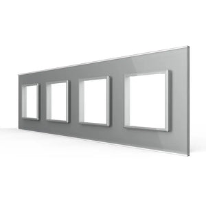 Livolo | Grijs | SR+SR+SR+SR | Glasplaat Livolo Nederland B.V.