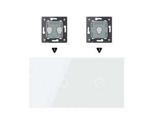 Zelf samenstellen | Wit | Afdekraam 2+1 Livolo Nederland B.V.