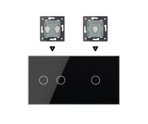Zelf samenstellen | Zwart | Afdekraam 2+1 Livolo Nederland B.V.