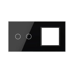 Livolo | Zwart | 2+SR | Glasplaat | Combinatie Livolo Nederland B.V.