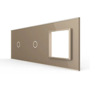 Livolo | Goud | 1+1+SR | Glasplaat | Combinatie Livolo Nederland B.V.