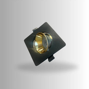 GU10 armatuur | Zwart - Goud | Kantelbaar en Richtbaar | Inbouwspot | Vierkant | ø 76mm Livolo Nederland B.V.