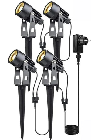 Complete Tuinspot Set | Tuinverlichting 12V | Plug and Play | 4 Tuinspots | Warm/wit Livolo Nederland B.V.
