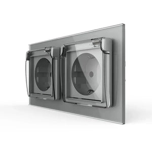 Livolo | Grijs | SR+SR | Wandcontactdoos | IP44 Livolo Nederland B.V.