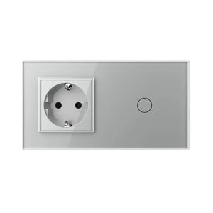 Livolo | Grijs | SR+1 | Aan/Uit | Wandcontactdoos | Schakelaar Livolo Nederland B.V.