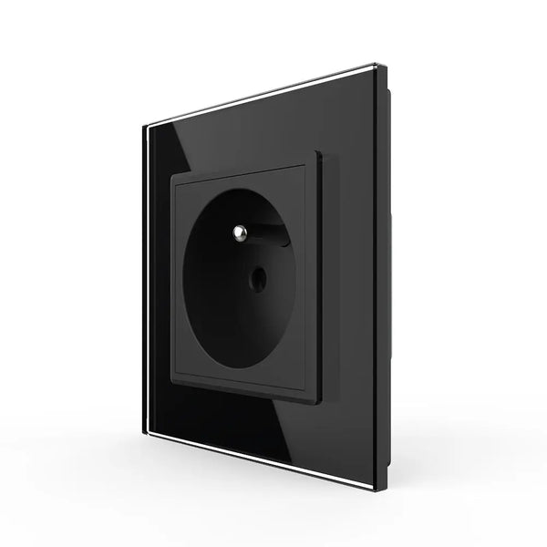 Livolo | Zwart | SR | Wandcontactdoos | Type FR Livolo Nederland