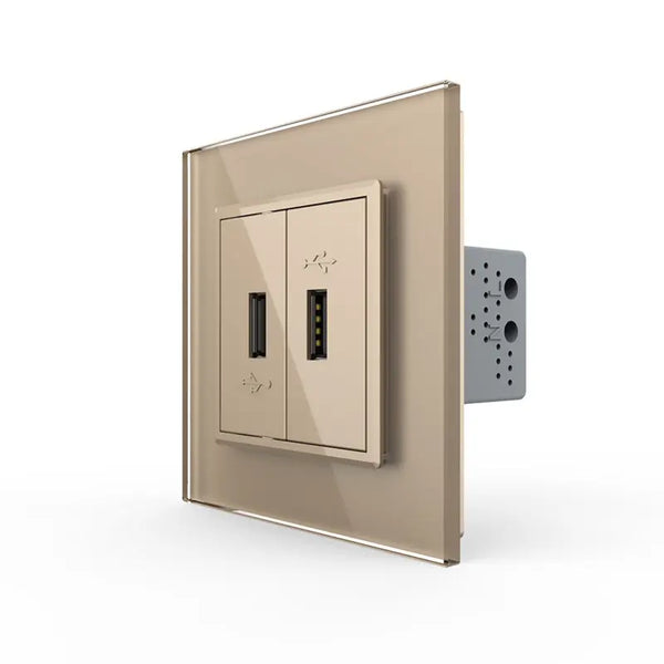 Livolo | Goud | SR | Tweevoudige USB oplader Livolo Nederland B.V.