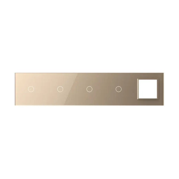 Livolo | Goud | 1+1+1+1+SR | Glasplaat | Touchschakelaar Livolo Nederland B.V.