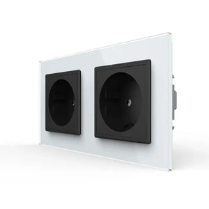 Livolo | Wit/Zwart | SR+SR | Wandcontactdoos Livolo Nederland B.V.