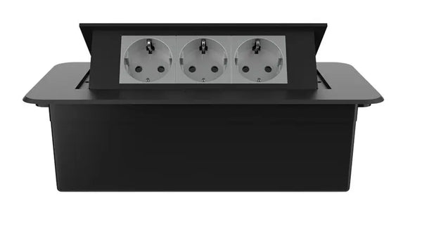 Livolo | Zwart | 3 | Pop-Up Stekkerdoos | Push | Inbouw | Stopcontacten-Grijs Livolo Nederland B.V.