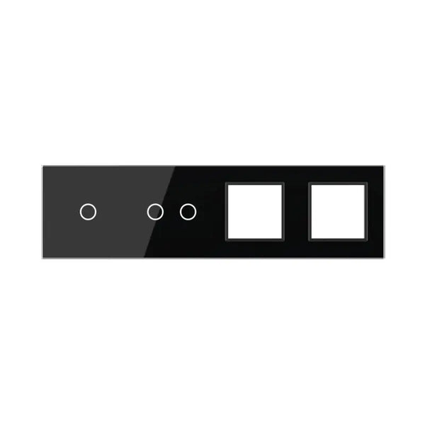 Zelf samenstellen | Zwart | Afdekraam 1+2+SR+SR Livolo Nederland B.V.