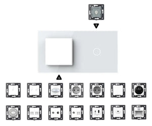 Zelf samenstellen | Wit | Afdekraam SR+1 Livolo Nederland B.V.