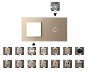 Zelf samenstellen | Goud | Afdekraam SR+1 Livolo Nederland B.V.