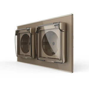 Livolo | Goud | SR+SR | Wandcontactdoos | IP44 Livolo Nederland B.V.