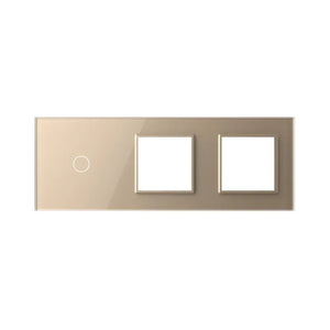 Livolo | Goud | 1+SR+SR | Glasplaat | Combinatie Livolo Nederland B.V.