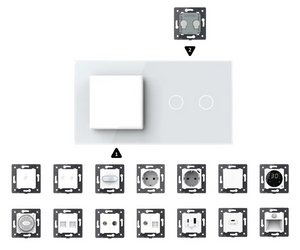 Zelf samenstellen | Wit | Afdekraam SR+2 Livolo Nederland B.V.