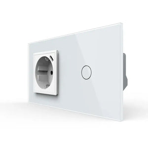 Livolo | Wit | SR+1 | Aan/Uit | Wandcontactdoos + USB-C Oplader | Schakelaar Livolo Nederland B.V.