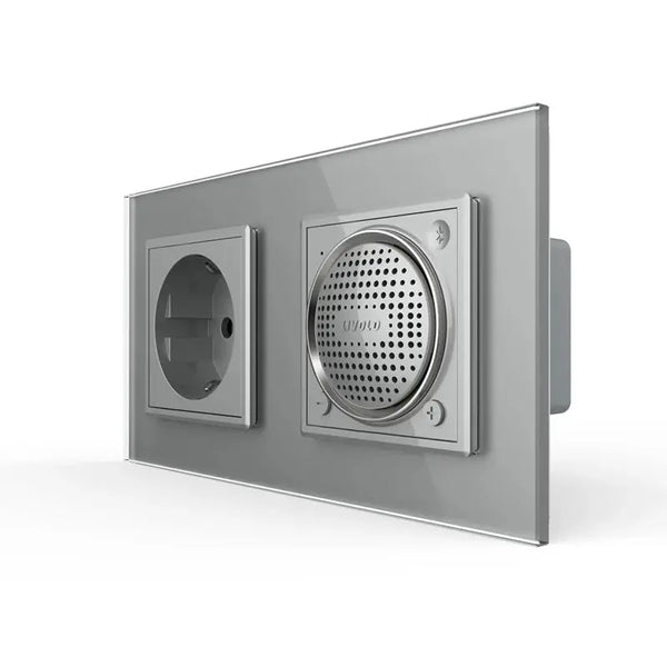 Livolo | Grijs | SR+SR | Wandcontactdoos | Bluetooth speaker Livolo Nederland B.V.