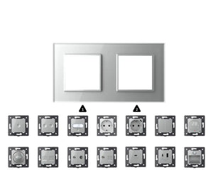 Zelf samenstellen | Grijs | Afdekraam SR+SR Livolo Nederland B.V.