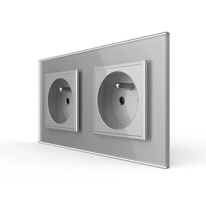 Livolo | Grijs | SR+SR | Wandcontactdoos | France Livolo Nederland B.V.