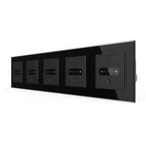 Livolo | Zwart | SR+SR+SR+SR+SR | Slide-Dimmer | Smart Home Livolo Nederland B.V.