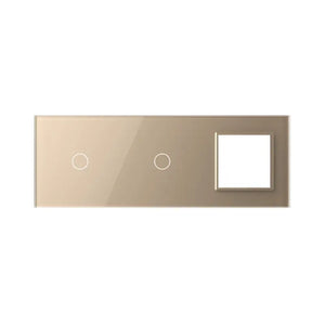 Livolo | Goud | 1+1+SR | Glasplaat | Combinatie Livolo Nederland B.V.