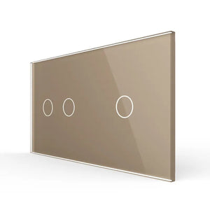 Livolo | Goud | 2+1 | Glasplaat | Touchschakelaar Livolo Nederland B.V.