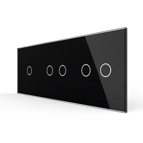 Livolo | Zwart | 1+2+2 | Glasplaat | Touchschakelaar Livolo Nederland B.V.