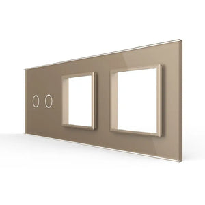 Livolo | Goud | 2+SR+SR | Glasplaat | Combinatie Livolo Nederland B.V.