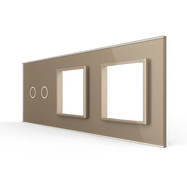 Livolo | Goud | 2+SR+SR | Glasplaat | Combinatie Livolo Nederland B.V.